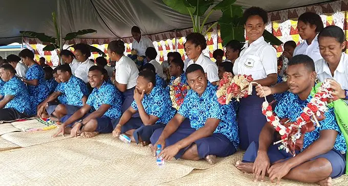 Ba Provincial Freebird Institute Under 19 rugby team during their celebrations on September 13, 2019. Photo: Salote Qalubau.