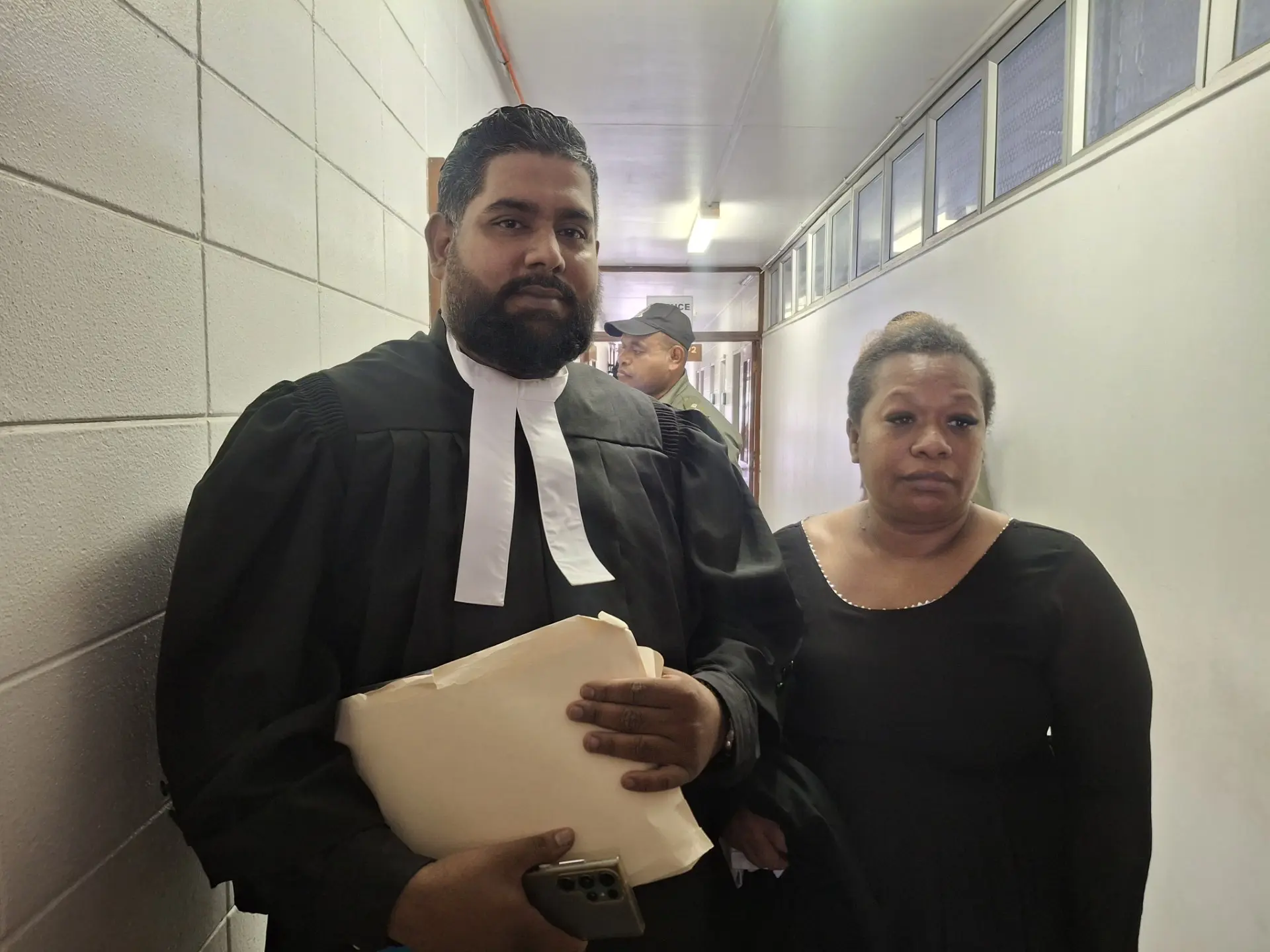 Ana Masere with her lawyer, Viraat Anand, at the High Court in Lautoka. Photo: Mereleki Nai
