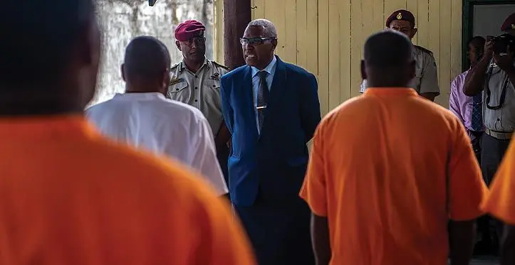 Attorney-General Siromi Turaga during his visit to one of the facilites. Photo: Leon Lord