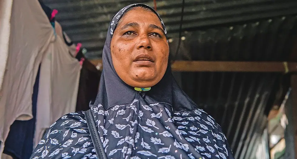 Feeling discriminated and devastated ... caregiver Rasida Jani! at her home in Nabua. Photo: Leon Lord 