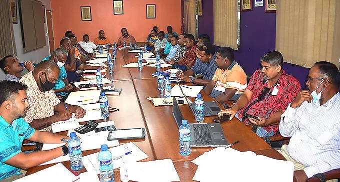 Field officers during the Farm Advisors Training Course at the Sugar Research Institute of Fiji boardroom at Drasa, Lautoka on October 25, 2021.