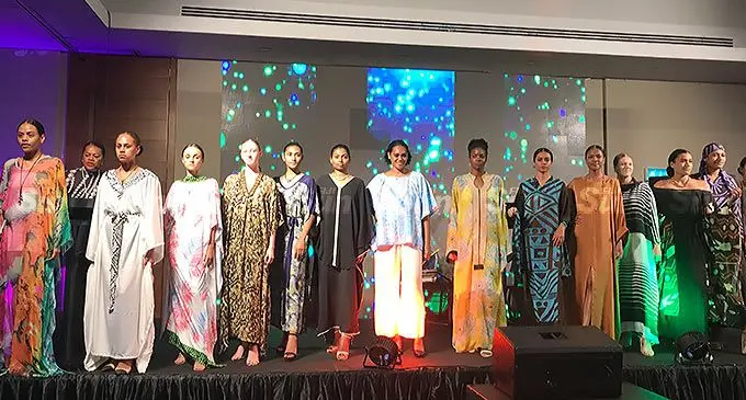 Models on stage at the Fiji Fashion Week season launch at Grand Pacific Hotel, in Suva on April 30,2022. Photo: Laisa Lui.