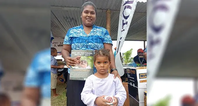 Matelita Waqawai with her daughter Salote Kotobalavu at the Vanuabalavu Expo. Photo: Laiseana Nasiga