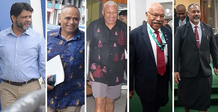 From left: Aiyaz Sayed-Khaiyum, Sitiveni Qiliho, Voreqe Bainimarama, Sitiveni Rabuka and Sakiasi Ditoka.