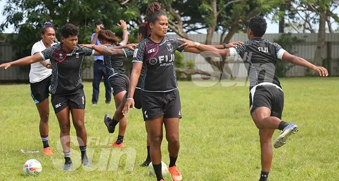 Fiji Airways Fijiana 7s squad during training at tBidesi Park in Suva on January 8, 2020. Photo: Karalaini Tavi