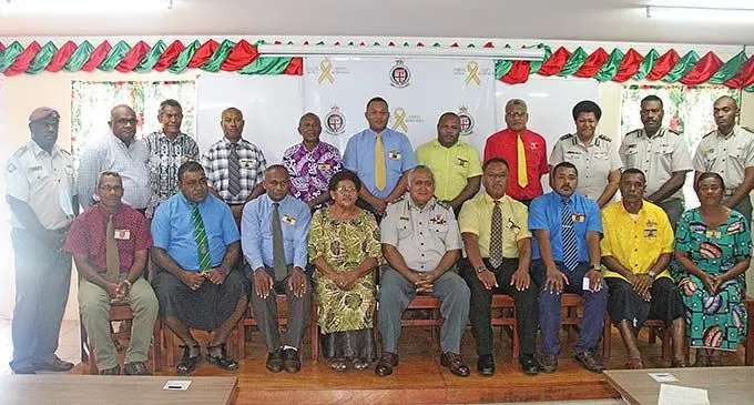 Commissioner of Fiji Corrections Service, Commander Francis Kean with the mentors at the Fiji Corrections Service, Suva on November 21, 2022. Photo: Jone Salusalu