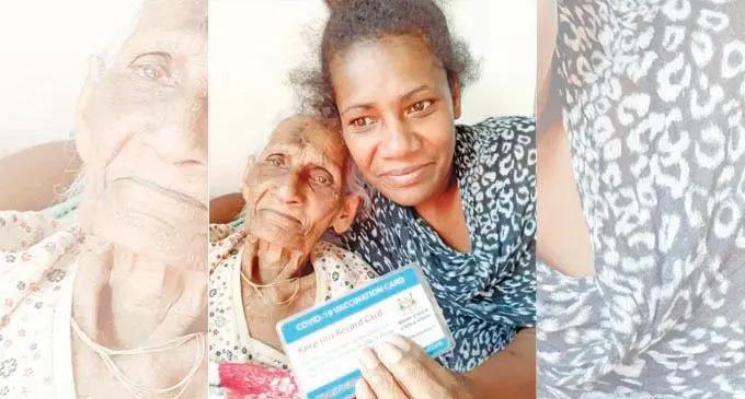 100 year-old Raj Kuar of Tokotoko Road, Navua with her great granddaughter-in-law, Rofina Saulo.Photo: Ronald Kumar