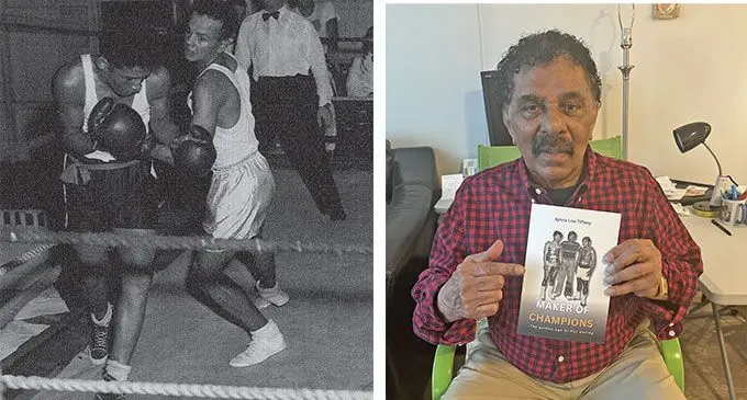 (From L-R) Hector Hatch (right), John Ramos with his book Maker of Champions.
