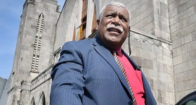 Methodist Church of Fiji and Rotuma President elect Rev. Ili Vunisuwai at Centenary Church in Suva on February 24, 2021. Photo: Ronald Kumar.