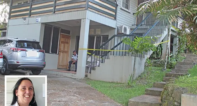The home of the late Jennifer Ann Downes (pictured in inset photo) at Service Street, Suva. Photo: Simione Haravanua.