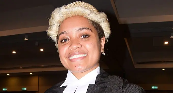 Luisa Tuilau is one of 50 lawyers who were admittd to the bar yesterday by Acting Chief justice Kamal Kumar.