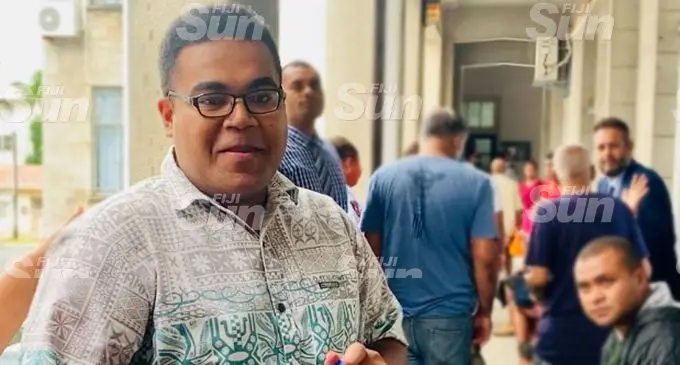  24-year-old Josaia Bulivono Naitukunivalu outside the Suva Magistrates Court on April 7, 2020.  Photo: Fonua Talei