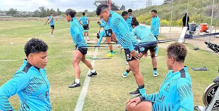 Fiji Airways Fijiana 7s team training in Los Angeles. Photo: FRU Media