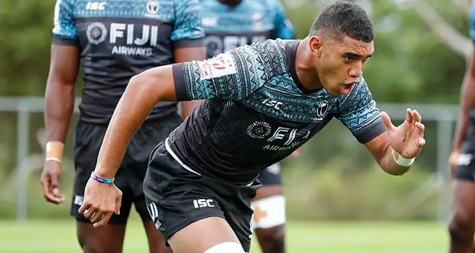 Fiji's Meli Derenalagi during training session prior to the HSBC New Zealand Sevens  2020 men's competition on 21 January, 2020 in Hamilton, New Zealand. Photo: World Rugby