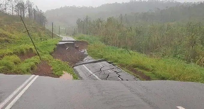 Korosomo Hill passing lane on Nabouwalu Road.