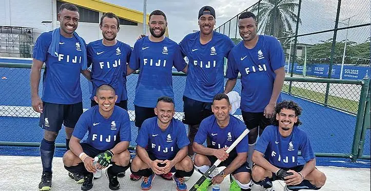 Team Fiji men's hockey team following their training in Honiara, Solomon Islands on November 27, 2023. Photo: Sereana Salalo