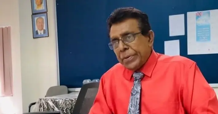 Outgoing BCF Chairman Adi Narayan.