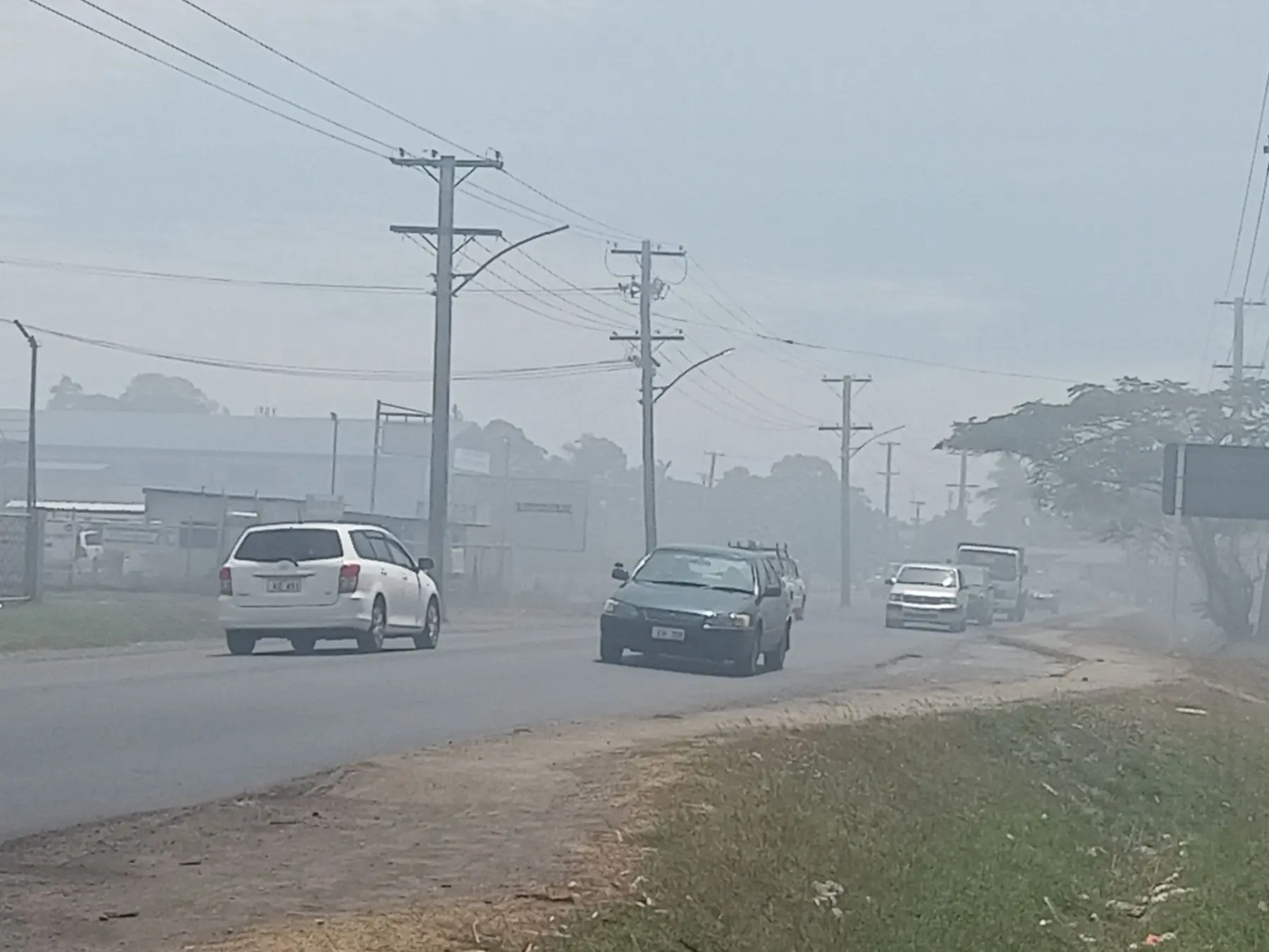 Smoke from the rubbish dump fire in the area and in Lautoka City. 