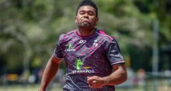 Ilaisa Droasese trains with Queensland Reds squad in Brisbane. Photo: Queensland Reds