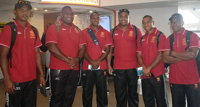 Some members of the Republic of the Fiji Military Forces  team at the  Nadi International Airport on September,10,2019.  Photo: Salote Qalubau