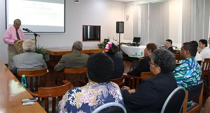 Speaker of Parliament, Ratu Epeli Nailatikau speaking at the opening of the press gallery. Photo: Parliament of Fiji