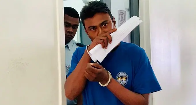Dinesh Chand outside the Suva Magistrates Court on April 23, 2020.  Photo: Fonua Talei