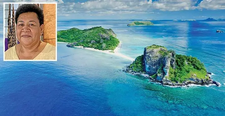 cruising the Mamanuca and Yasawa Islands. A map showing the routes that Blue Lagoon. Inset: Businesswoman Tupou Bilitaki.