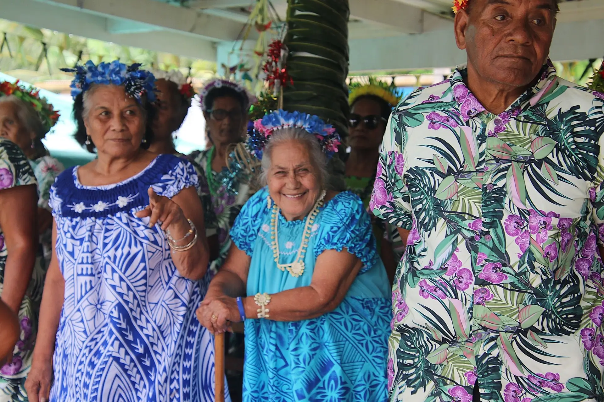 Banaban elders during the 80th anniversary celebrations of the arrival of the Banabans on Rabi Island.