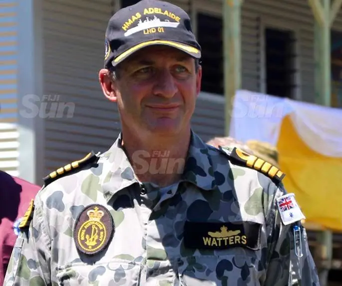 HMAS Adelaide Commanding Officer Captain Stuart Watters. Photo: Jennis Naidu