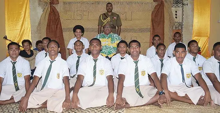 President Wiliame Katonivere with Ratu Sir Lala Sukuna Memorial School students during Ratu Sukuna Day celebration on May 25, 2023. Photo: Ronald Kumar