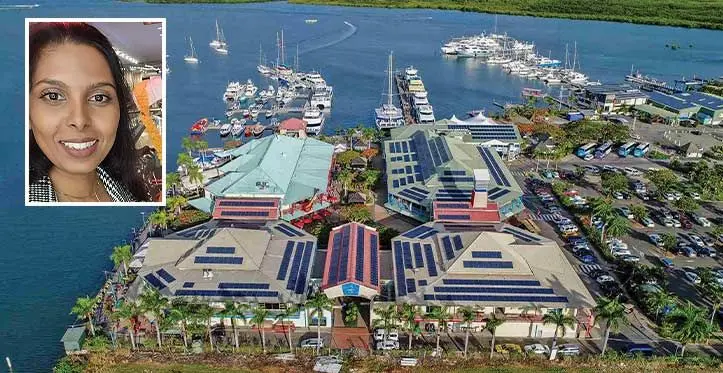 Port Denarau offers the largest single collection of quality shopping and dining in Fiji and a wide range of spas, land, sea and air activities suitable for all age groups. Inset: Naviah Nails and Boutique founder Roshika Ranjan Kumar.