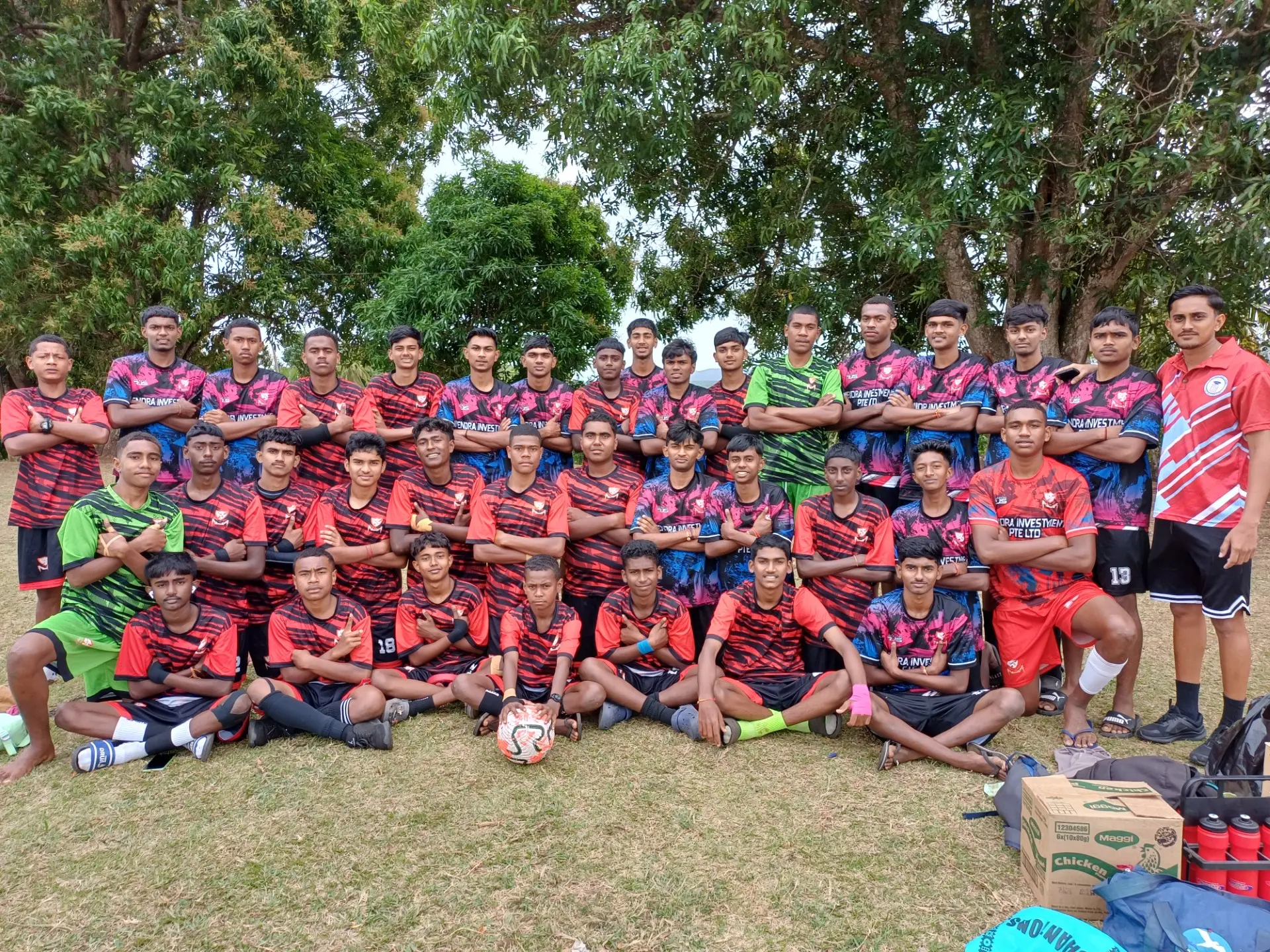 Vunimono High School football teams during the Extra Fiji Secondary Schools Football Championship in Labasa on August 19, 2026. Photo: Shratika Naidu