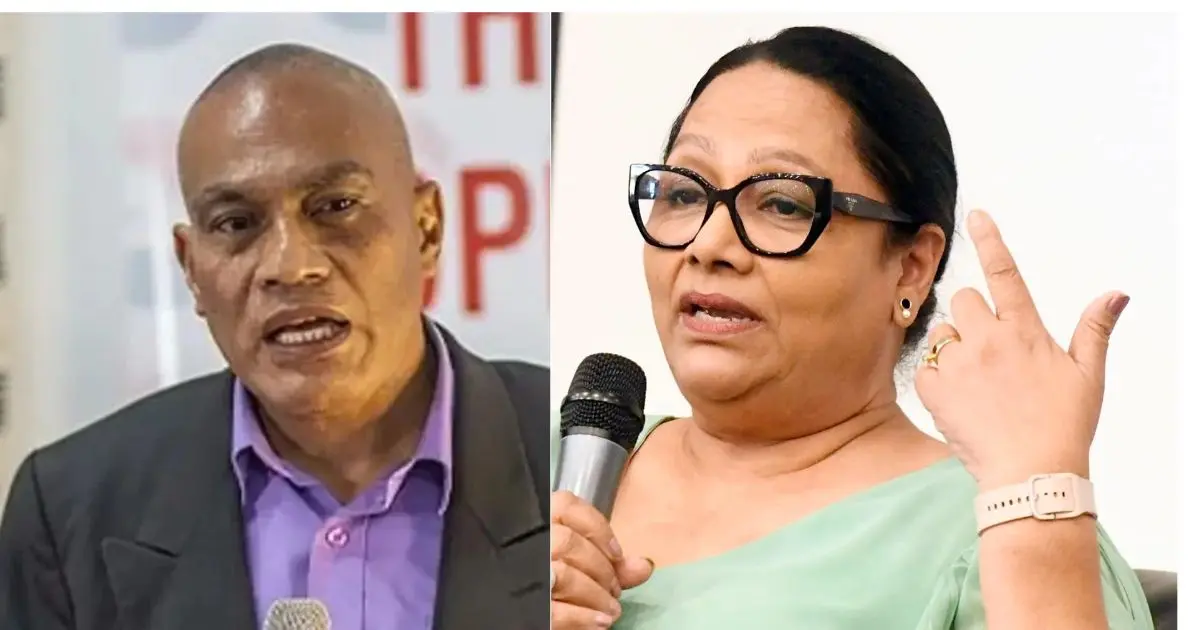 From left: Rabi Council of Leaders administrator Iakoba Karutake says Opposition MP Premila Kumar