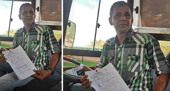 Faiyaz Ali holds his Police report. Photo: Waisea Nasokia