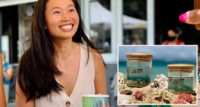 Nichuan Liu with some of her products.