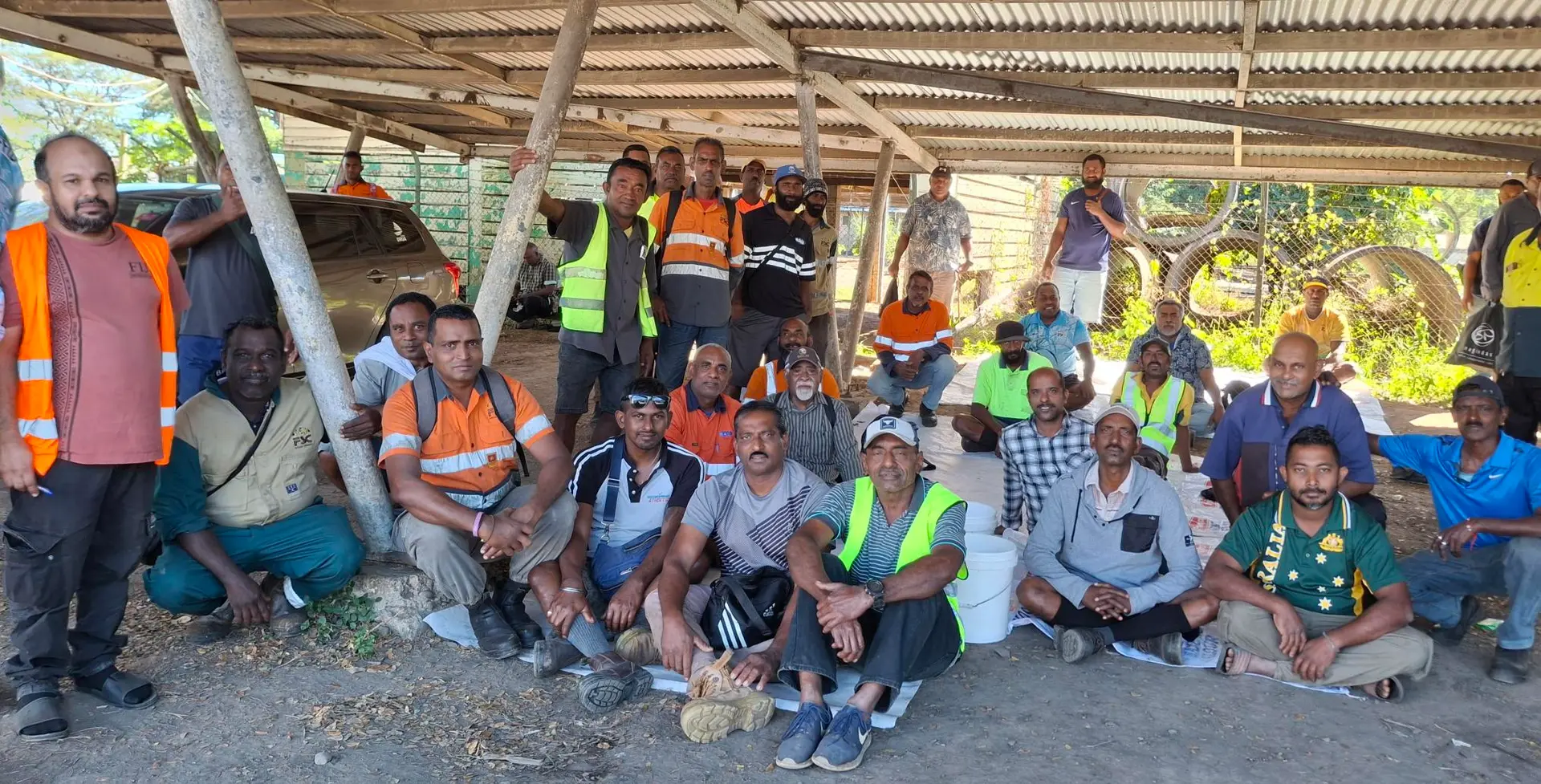 shift workers at Rarawai Mill in Ba