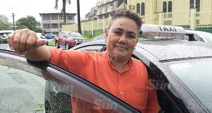 Ready to help those in need, taxi driver Lucy Turaga. Photo: Ronald Kumar