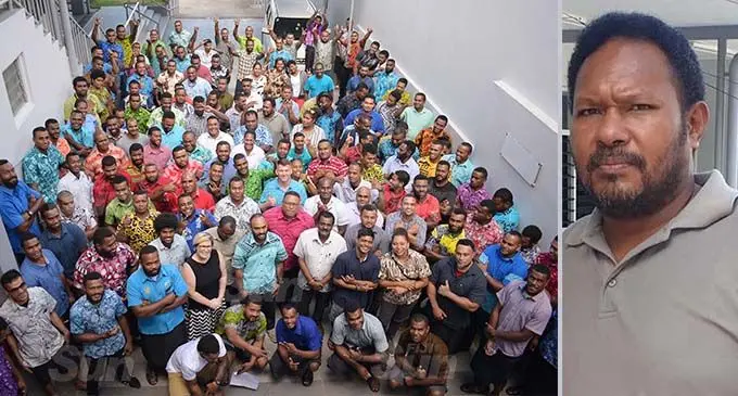 From left to right: HEADING FOR AUSTRALIA... 184 Fijians will leave in January for a three-year work term under the Fijian and Australian Government Pacific Labour Scheme programme. Photo: Ronald Kumar and Sereki Ofa (right).