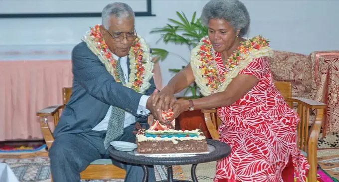 Speaker of Parliamen Ratu Naiqama Lalabalavu.and Deputy Speaker of Parliament Lenora Qereqeretabua .