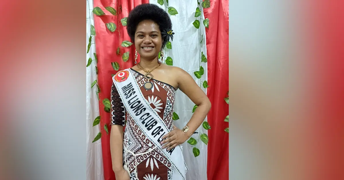 Adi Vota Na vanua Malatava Lautiki vying for Miss Vodafone Festival of the Friendly North title in Labasa on August 8, 2026.