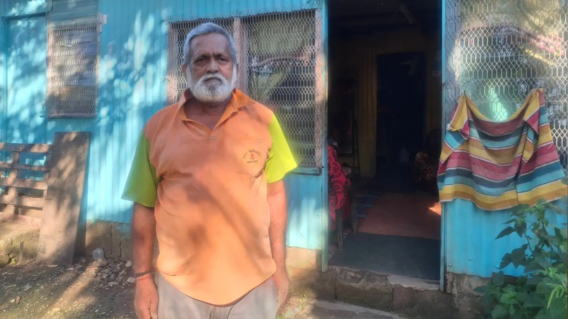 Kishore Kumar at his residence in Lovu Settlement, Lautoka.