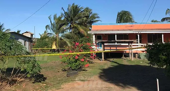 Police cordoned off the home in Namara, Labasa, on July 23, 2020.