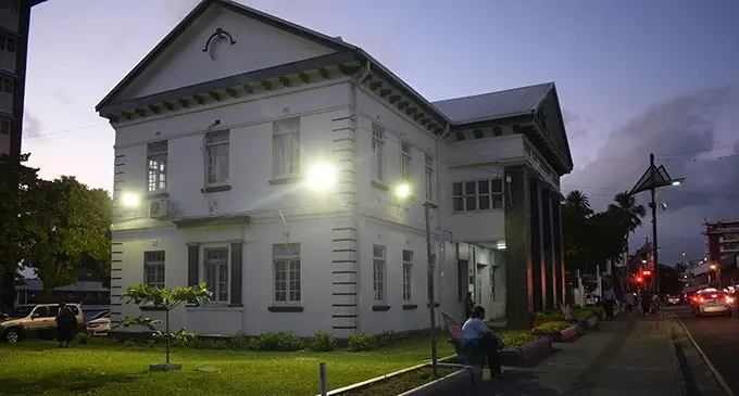 New lights have been put up near the Suva City Library along Victoria Parade.  Photo: Ronald Kumar