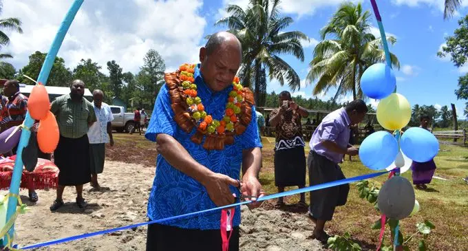Minister for Forests Osea Naiqamu at the official opening of the  Jaydill Sawmill Nursery at Cubue in Bua February 22, 2018.  Photo: Wati Talebula.