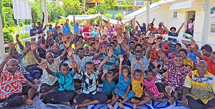 Villagers of Navunikabi Village in Namosi with supporters after their protest outside the Prime Minister’s Office on March 28, 2025.