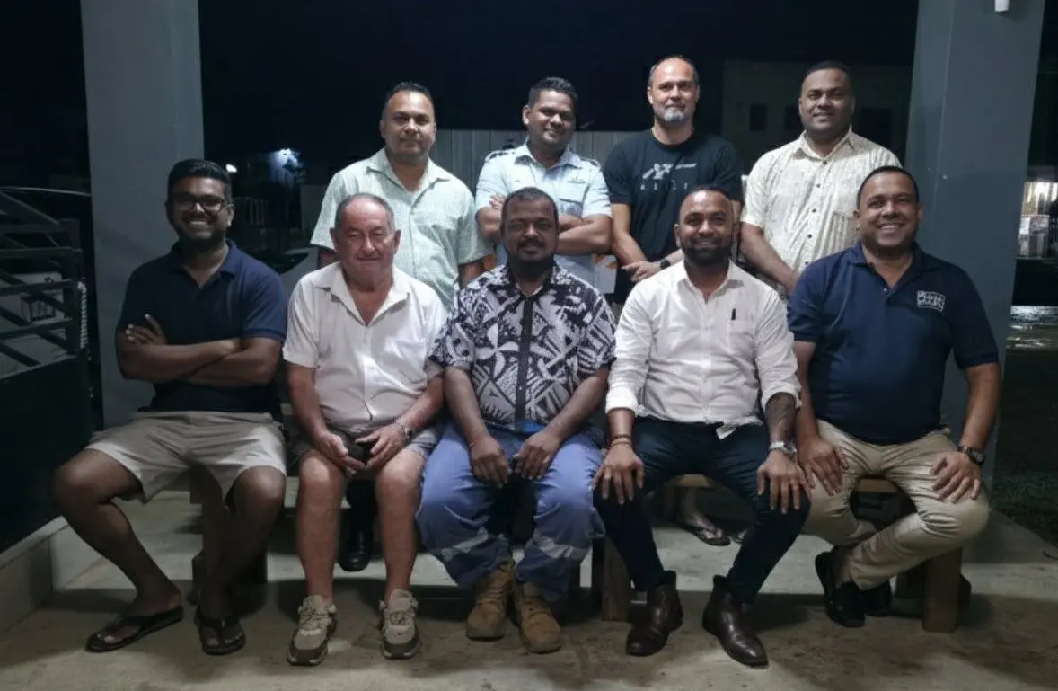 FRA’s acting general manager for Nadi and Sigatoka, Shavneel Kumar with residents of Legalega in Nadi.