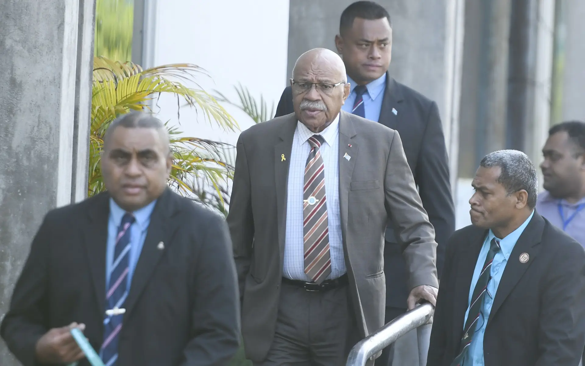Prime Minister Sitiveni Rabuka outside his office on September 30, 2025. 