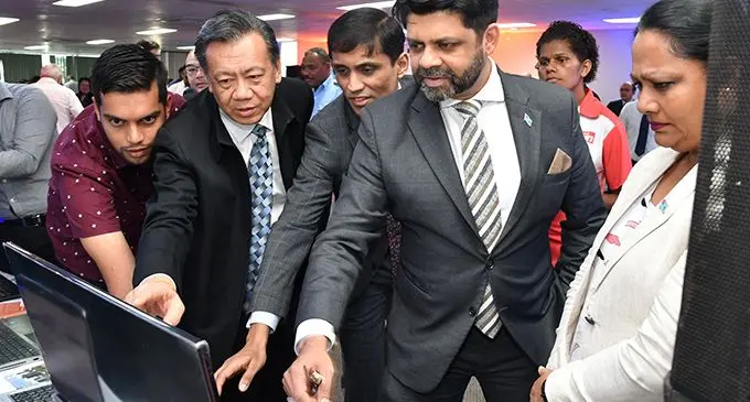 Attorney-General and Minister for Economy Aiyaz Sayed-Khaiyum with stakeholders at the launch in Suva on July 10, 2019. Photo: DEPTFO News