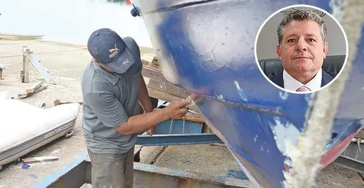 A request to Biosecurity Authority of Fiji must be made for assessment and approval prior to conducting any biofouling or hull cleaning activities of vessels. Photo: Seakeepers (Fiji) PTE Limited/Inset: Biosecurity Authority of Fiji chief executive officer Michael Bartlett