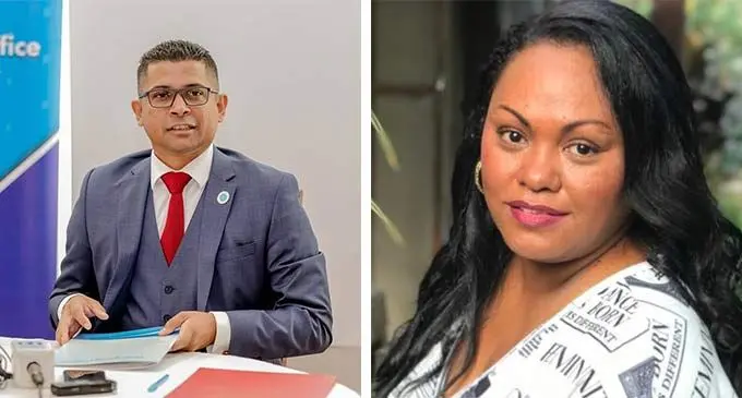 Left: Mohammed Saneem.   Right: Lice Movono.